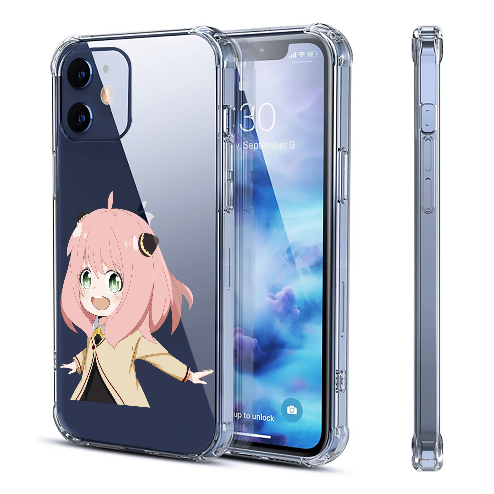 （画像用） SPY×FAMILY间谍家家酒 【iPhone 12シリーズ対応】透明スマホケース（クリアソフトケース）